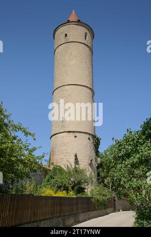 Grüner Turm, Altstadt, Dinkelsbühl, Franken, Bayern, Deutschland Stockfoto