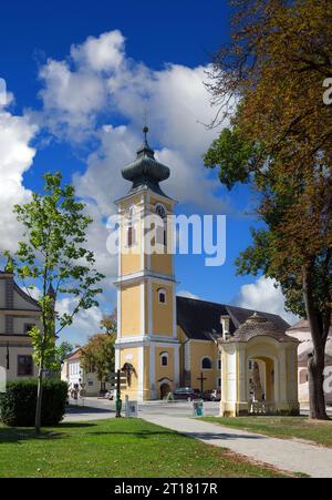 Kirche in Hadersdorf am Kamp, Waldviertel, Niederösterreich, Österreich - Kirche in Hadersdorf am Kamp, Waldviertel Region, Niederösterreich, Österreich Stockfoto