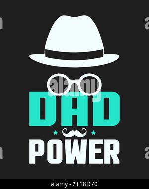 Tolles Typografie-T-Shirt-Design und Dad Suter-Held Stock Vektor