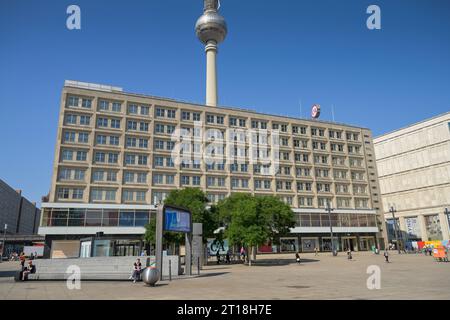 Berolinahaus, Fernsehturm, Alexanderplatz, Mitte, Berlin, Deutschland *** Lokale Bildunterschrift *** , Berlin, Deutschland Stockfoto