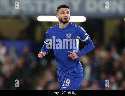 Armando Broja aus Chelsea. - Chelsea gegen Brighton & Hove Albion, EFL Cup, Carabao Cup, 2. Runde, Stamford Bridge Stadium, London, Großbritannien - 27. September 2023. Nur redaktionelle Verwendung – es gelten Einschränkungen für DataCo Stockfoto