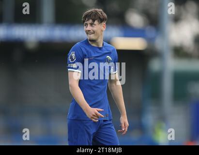Dylan Williams aus Chelsea U21. - Chelsea U21 gegen Blackburn Rovers U21, Premier League 2, The Cherry Red Records Stadium, Kingston upon Thames, London, UK - 11. August 2023. Nur redaktionelle Verwendung – es gelten Einschränkungen für DataCo Stockfoto