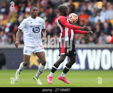 Yoane Wissa aus Brentford. - Brentford gegen Lille OSC, Pre Season Friendly Match, GTECH Community Stadium, London, UK - 5. August 2023. Nur redaktionelle Verwendung – es gelten Einschränkungen für DataCo Stockfoto
