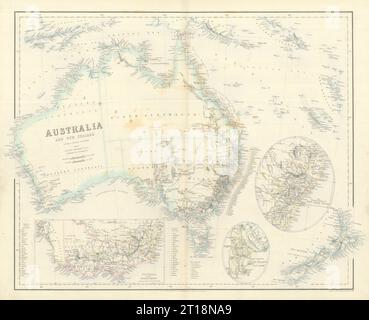 Australien Und Neuseeland. Victoria. Mount Alexander Goldfelder. SWANSTON 1860 Karte Stockfoto