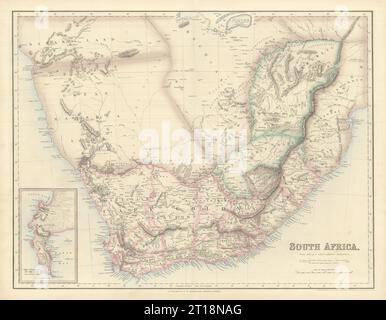 Südliches Afrika. Kapstadt. Bechuanaland Gt Namaqua Land. SWANSTON 1860 Karte Stockfoto