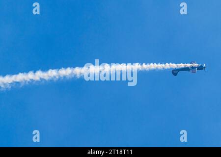 Yakovlev 50 Kunstflugschau beim Bournemouth Air Festival 2023. Stockfoto