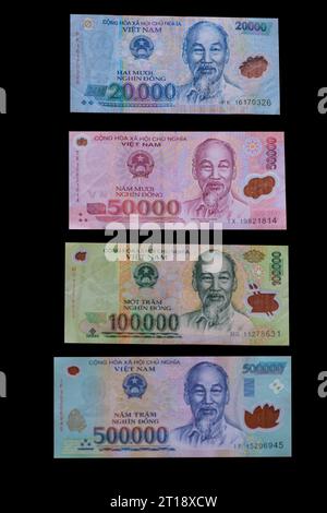 Vietnam, Vietnamesische Geldscheine. Stockfoto