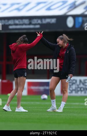 Dagenham, Großbritannien. Oktober 2023. Action vom FA Womens Continental League Cup Spiel zwischen West Ham United und Charlton Athletic im Chigwell Construction Stadium in Dagenham, England. (James Whitehead/SPP) Credit: SPP Sport Press Photo. /Alamy Live News Stockfoto