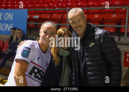 Dagenham, Großbritannien. Oktober 2023. Action vom FA Womens Continental League Cup Spiel zwischen West Ham United und Charlton Athletic im Chigwell Construction Stadium in Dagenham, England. (James Whitehead/SPP) Credit: SPP Sport Press Photo. /Alamy Live News Stockfoto