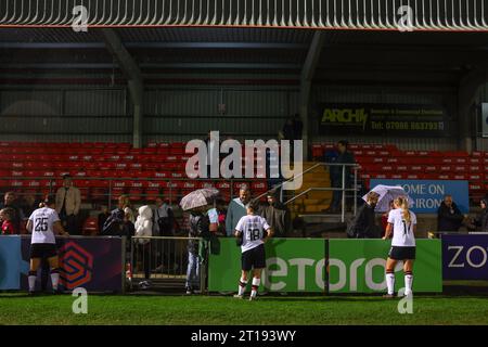 Dagenham, Großbritannien. Oktober 2023. Action vom FA Womens Continental League Cup Spiel zwischen West Ham United und Charlton Athletic im Chigwell Construction Stadium in Dagenham, England. (James Whitehead/SPP) Credit: SPP Sport Press Photo. /Alamy Live News Stockfoto