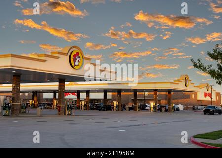 Temple, TX – 21. September 2023: Buc-EE's ist eine beliebte Ladenkette und Tankstellen mit Hauptsitz in Texas Stockfoto