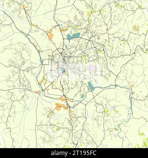 Stadtplan von Antananarivo Madagaskar Stock Vektor