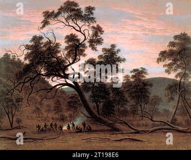 John Glover - Ein Corroboree der Eingeborenen in Mills Plains - 1832 Stockfoto