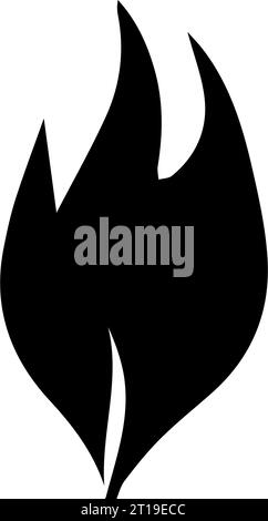 Eine Reihe von Piktogrammen zeigt Symbole zum Thema Feuer. Das Bild zeigt helle flammende Piktogramme, die Feuer und seine Eigenschaften symbolisieren - c Stock Vektor