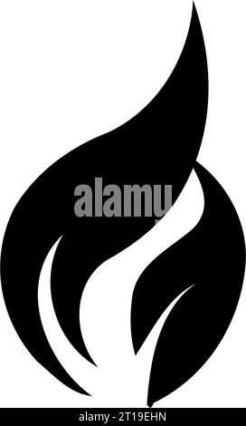 Eine Reihe von Piktogrammen zeigt Symbole zum Thema Feuer. Das Bild zeigt helle flammende Piktogramme, die Feuer und seine Eigenschaften symbolisieren - c Stock Vektor