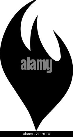 Eine Reihe von Piktogrammen zeigt Symbole zum Thema Feuer. Das Bild zeigt helle flammende Piktogramme, die Feuer und seine Eigenschaften symbolisieren - c Stock Vektor