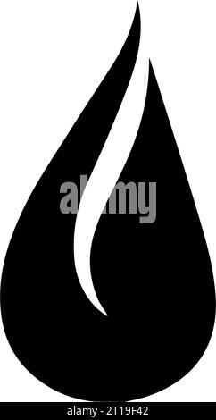 Eine Reihe von Piktogrammen zeigt Symbole zum Thema Feuer. Das Bild zeigt helle flammende Piktogramme, die Feuer und seine Eigenschaften symbolisieren - c Stock Vektor