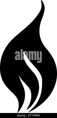 Eine Reihe von Piktogrammen zeigt Symbole zum Thema Feuer. Das Bild zeigt helle flammende Piktogramme, die Feuer und seine Eigenschaften symbolisieren - c Stock Vektor