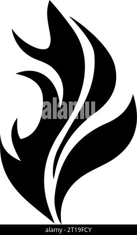 Eine Reihe von Piktogrammen zeigt Symbole zum Thema Feuer. Das Bild zeigt helle flammende Piktogramme, die Feuer und seine Eigenschaften symbolisieren - c Stock Vektor