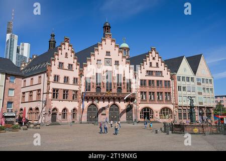 Altes Rathaus Römer, Römerberg, Frankfurt am Main, Hessen, Deutschland Stockfoto