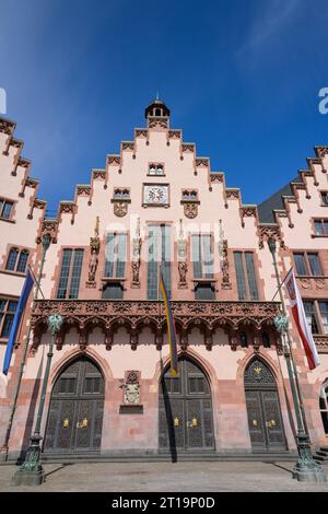 Altes Rathaus Römer, Römerberg, Frankfurt am Main, Hessen, Deutschland Stockfoto