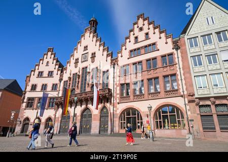 Altes Rathaus Römer, Römerberg, Frankfurt am Main, Hessen, Deutschland Stockfoto