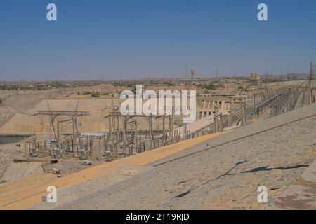 Kraftwerk am Staudamm, Nasser-See, Assuan, Ägypten Stockfoto