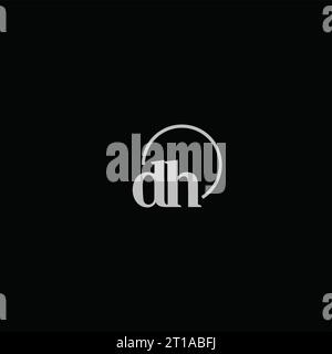 Design-Ideen für das Monogramm-Logo der DH-Initialen Stock Vektor