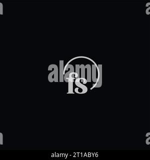 Design-Ideen für FS Initials-Logo-Monogramm Stock Vektor