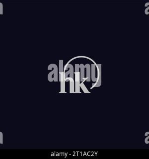 HK Initialen Logo Monogramm Design Ideen Stock Vektor