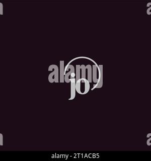 JO Initials Logo-Monogramm-Design-Ideen Stock Vektor