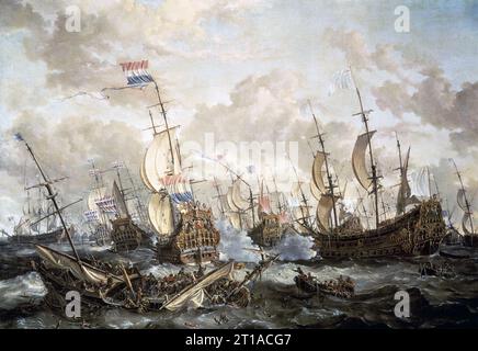 FOUR DAY's BATTLE 11-14. Juni 1666 von Abraham Storck Stockfoto