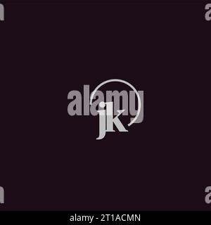 JK Initialen Logo Monogramm Design Ideen Stock Vektor