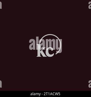 Design-Ideen für das Monogramm des KC Initials Stock Vektor