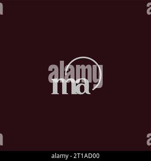 MA Initials Logo Monogramm Design Ideen Stock Vektor