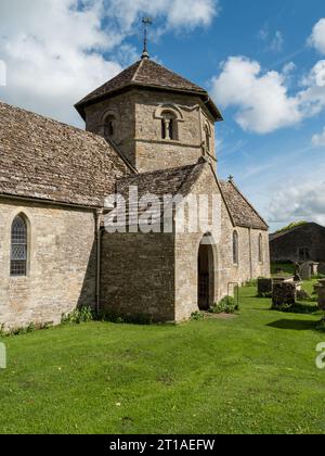 St. Nicholas of Myra Church, Ozleworth, nahe Wotton-under-Edge, Gloucestershire, England, UK Stockfoto