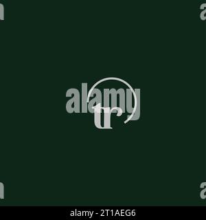TR Initials Logo Monogramm Design Ideen Stock Vektor