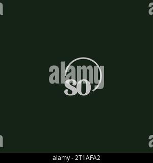 ALSO Initialen Logo Monogramm Design Ideen Stock Vektor