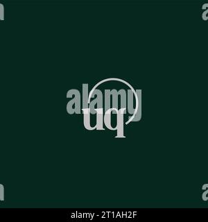 UQ Initialen Logo Monogramm Design Ideen Stock Vektor