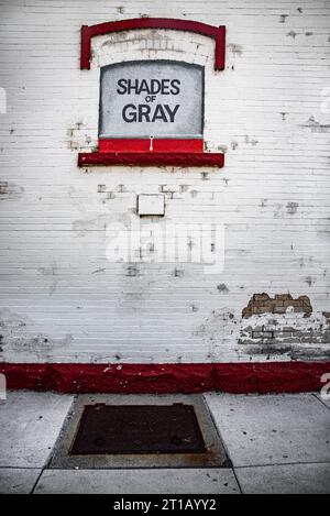 Wandgemälde an der Seitenwand des alten Sav-On Cafe an der Main Street, Boise, Idaho, USA Stockfoto