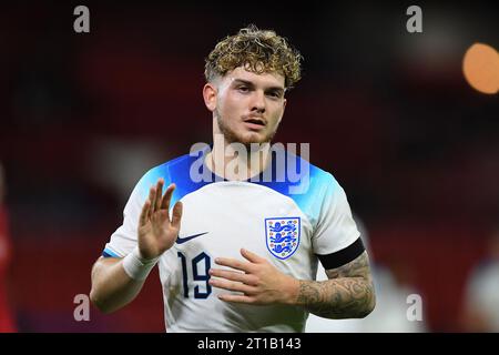 Harvey Elliott von England U21 während des Qualifikationsspiels der UEFA-U21-Europameisterschaft zwischen England und Serbien im City Ground, Nottingham am Donnerstag, den 12. Oktober 2023. (Foto: Jon Hobley | MI News) Credit: MI News & Sport /Alamy Live News Stockfoto