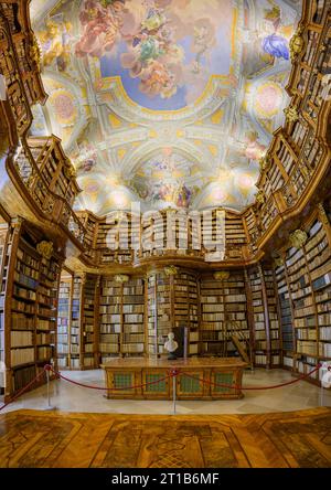 Bibliothek im Augustinerkloster St. Florian, St. Florian, Oberösterreich, Österreich Stockfoto