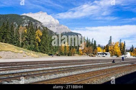 Banff Bahnhof Banff Alberta Stockfoto