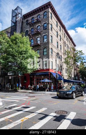 Das Apartment in der beliebten TV-Serie „Friends“ befindet sich in New York City und dient als Hauptschauplatz für einen Großteil der Show. Stockfoto