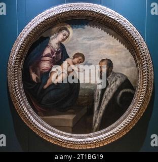 Tintoretto: "Madonna und Kind mit einem Senator" (1564-67) Stockfoto