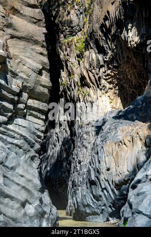 Botanischer und geologischer Park Gole Alcantara - Sizilien Stockfoto
