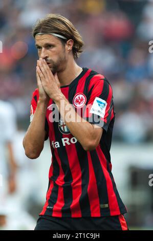 Martin Lanig (13) Aktion Freundschaftsspiel Eintracht Frankfurt - Inter Mailand 3:1 in Frankfurt, Deutschland am 10.08.2014 Stockfoto