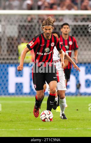 Martin Lanig (13) Aktion Freundschaftsspiel Eintracht Frankfurt - Inter Mailand 3:1 in Frankfurt, Deutschland am 10.08.2014 Stockfoto