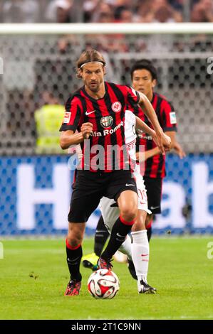 Martin Lanig (13) Aktion Freundschaftsspiel Eintracht Frankfurt - Inter Mailand 3:1 in Frankfurt, Deutschland am 10.08.2014 Stockfoto