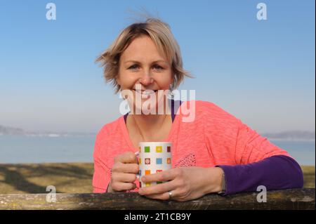 Martina Beck ( geb. Glagow) bei Privataufnahmen Viessmann Selection Katalog in Felden, Deutschland am 13.03.2014 Stockfoto